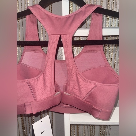 Nike Swoosh Sports Bra, Pink, Size Small - Picture 3 of 8
